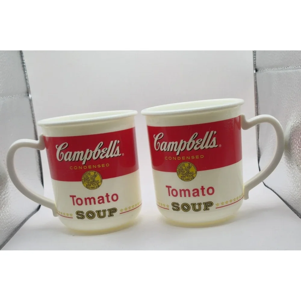 Campbell's Tomato Soup Mug Cup 125 Anniversary Collection White Red SET OF 2